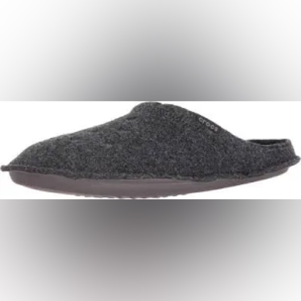 Crocs unisex adult classic lined slippers dark gray women’s size 10 men’s size 8